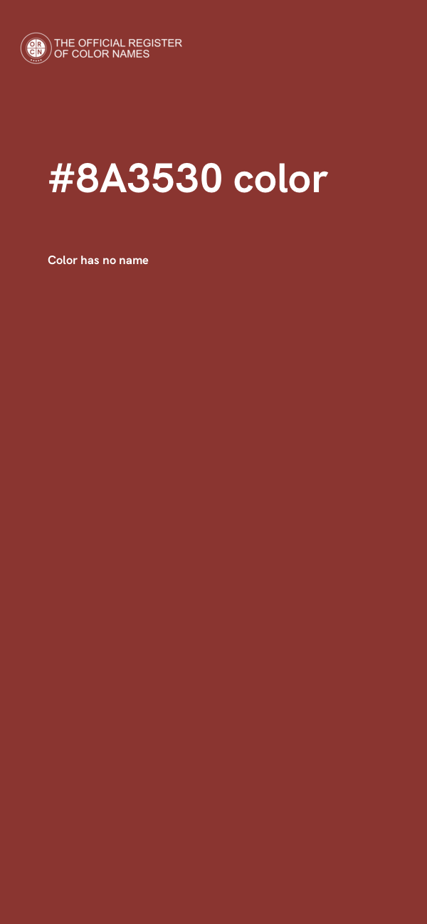 #8A3530 color image