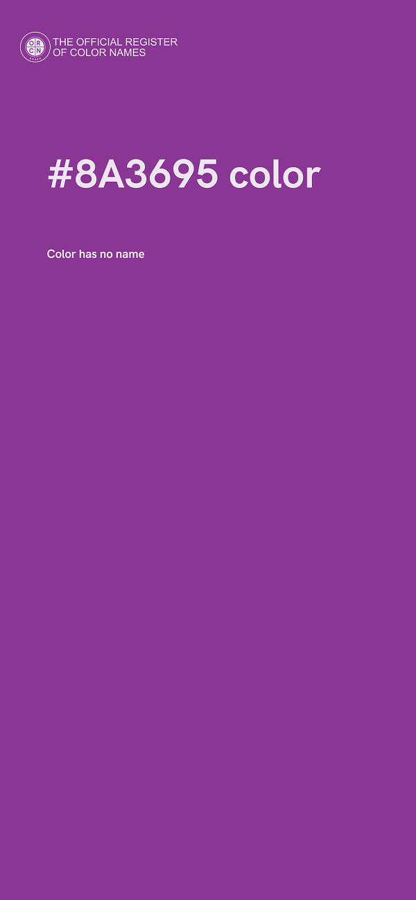 #8A3695 color image