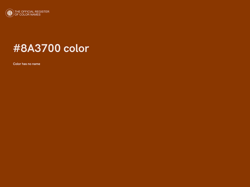 #8A3700 color image