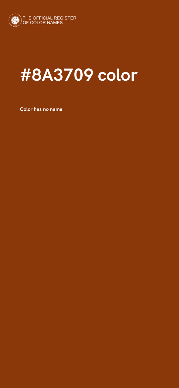 #8A3709 color image