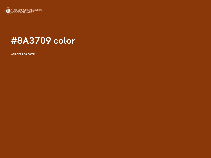 #8A3709 color image