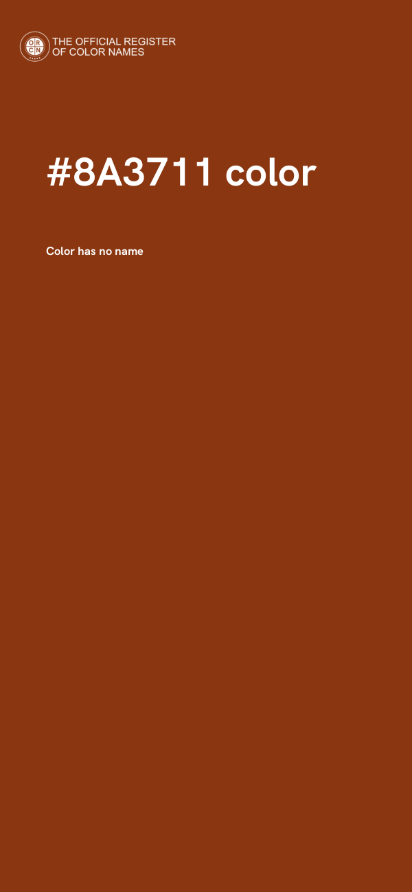 #8A3711 color image