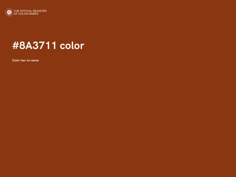 #8A3711 color image