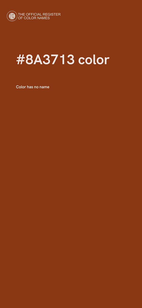 #8A3713 color image