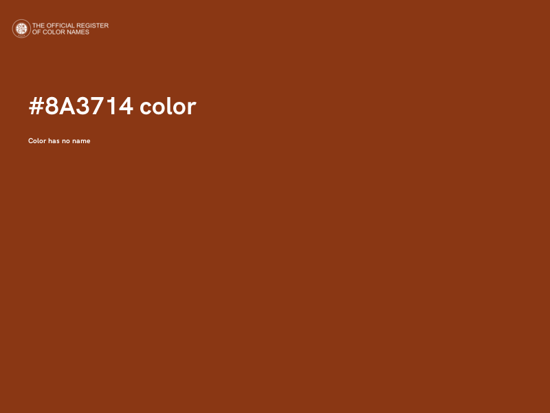 #8A3714 color image