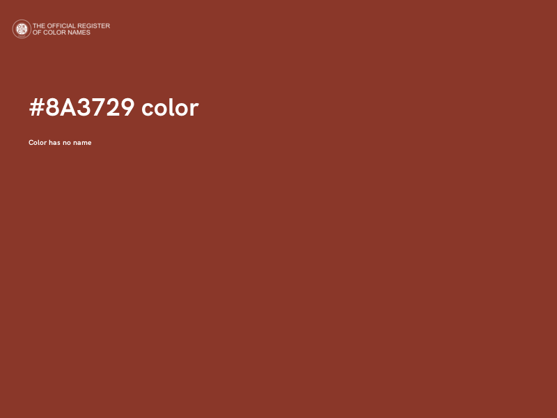 #8A3729 color image