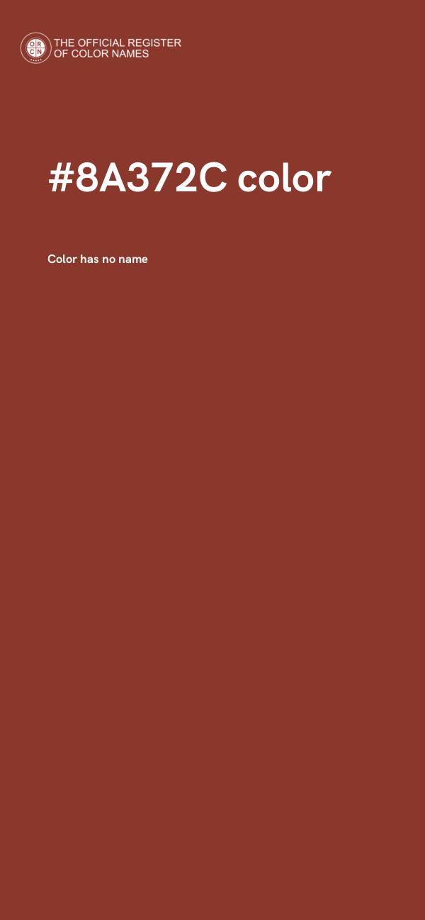 #8A372C color image