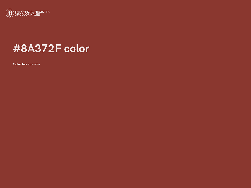 #8A372F color image