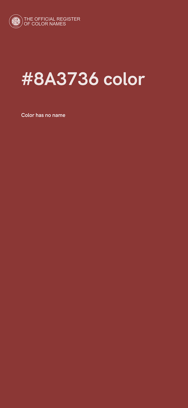 #8A3736 color image