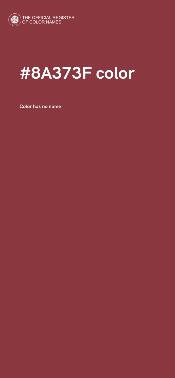 #8A373F color image