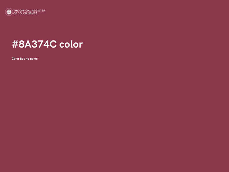 #8A374C color image