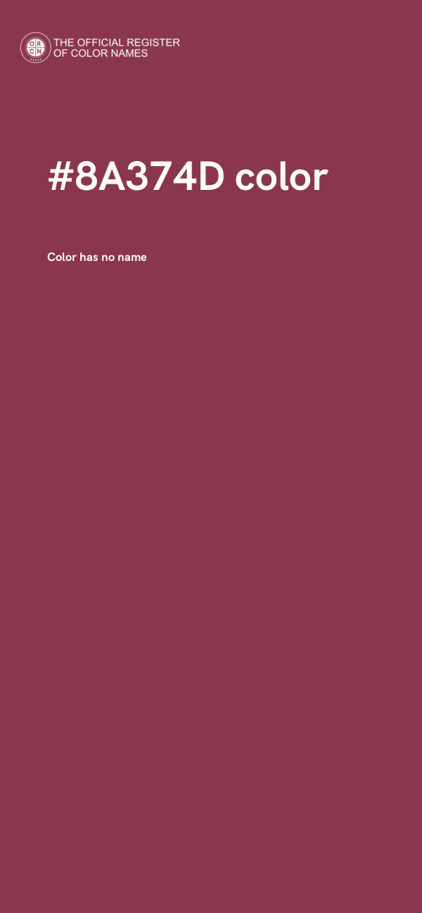 #8A374D color image