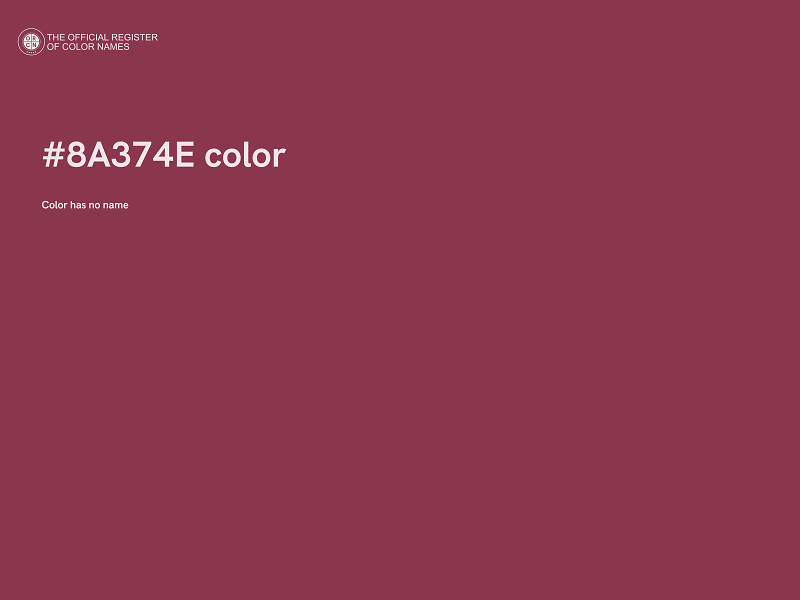 #8A374E color image
