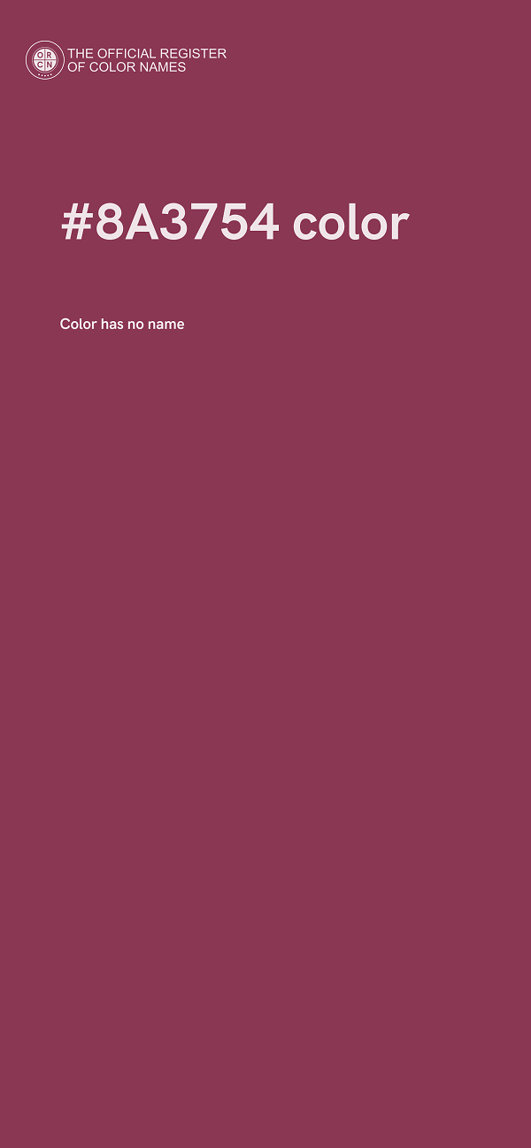 #8A3754 color image