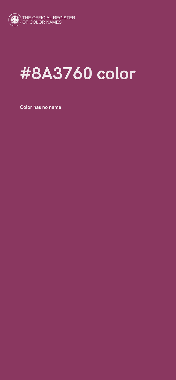 #8A3760 color image