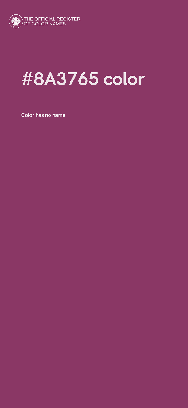 #8A3765 color image