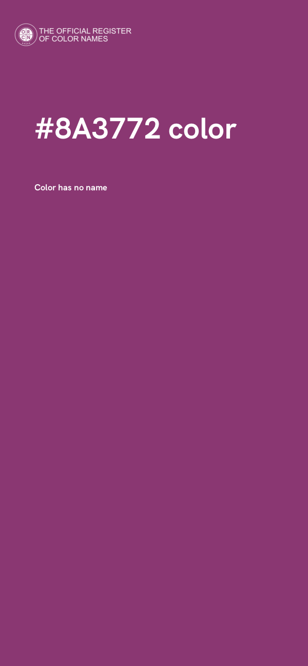 #8A3772 color image