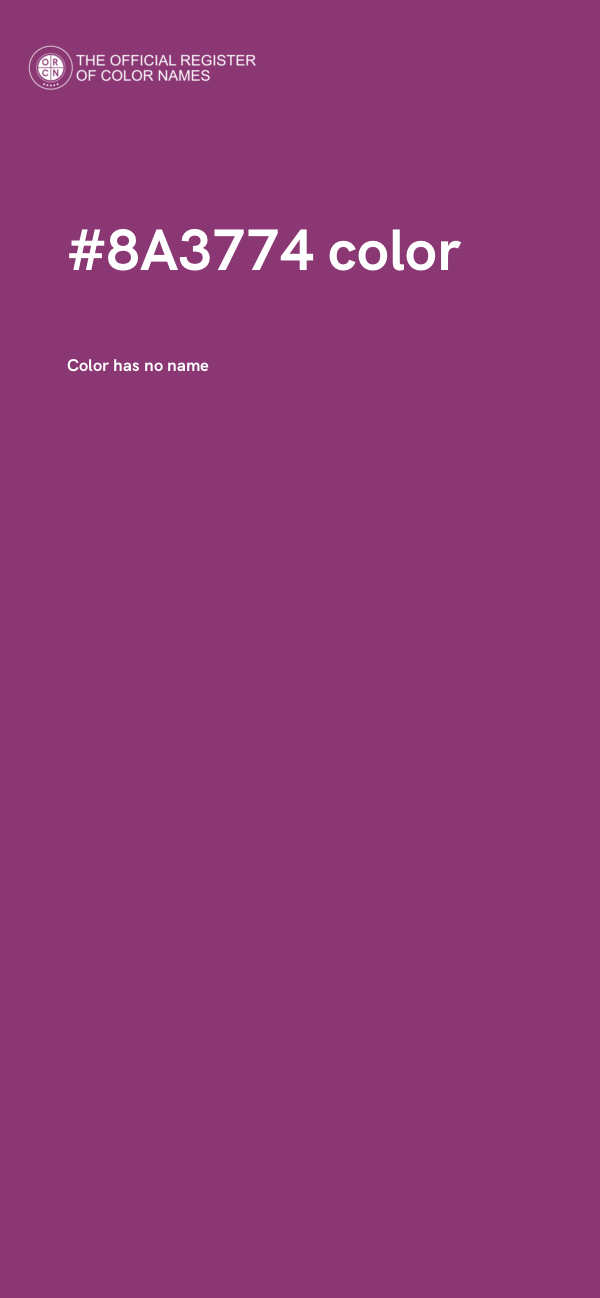 #8A3774 color image