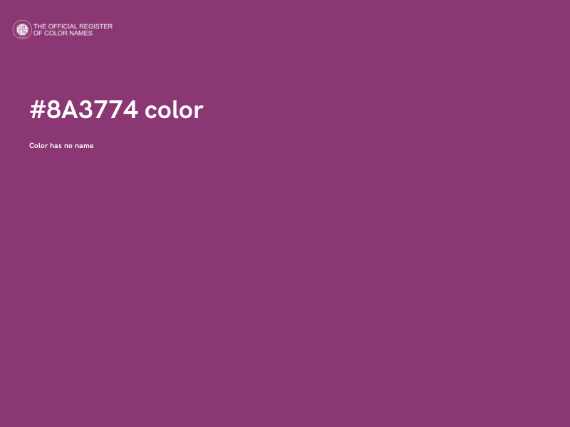 #8A3774 color image