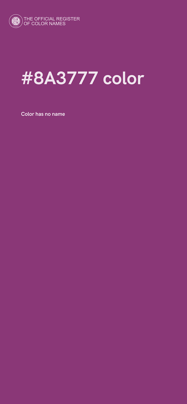 #8A3777 color image