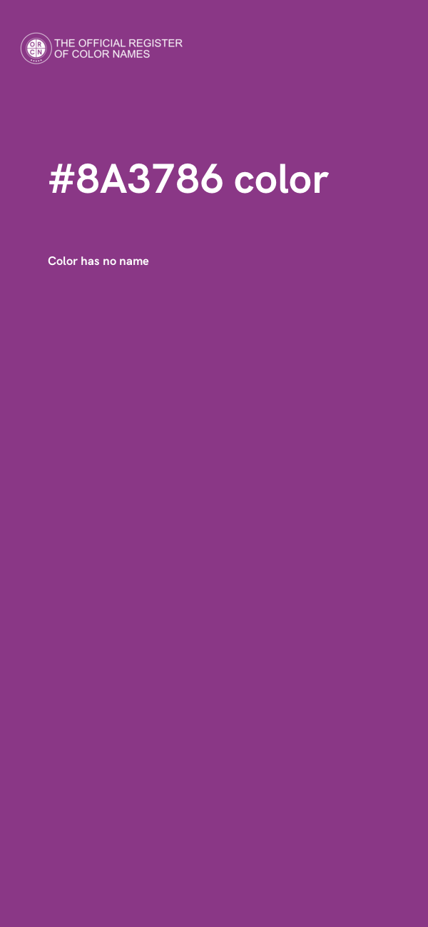 #8A3786 color image