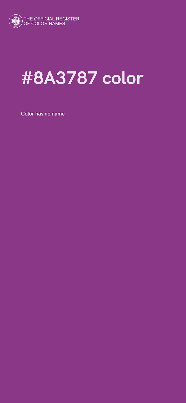 #8A3787 color image