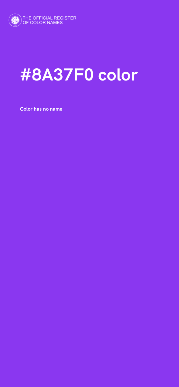 #8A37F0 color image