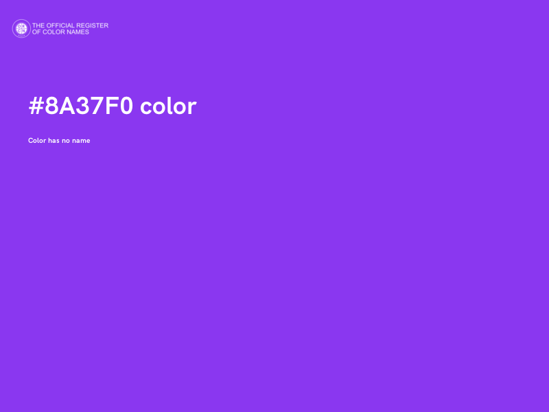 #8A37F0 color image