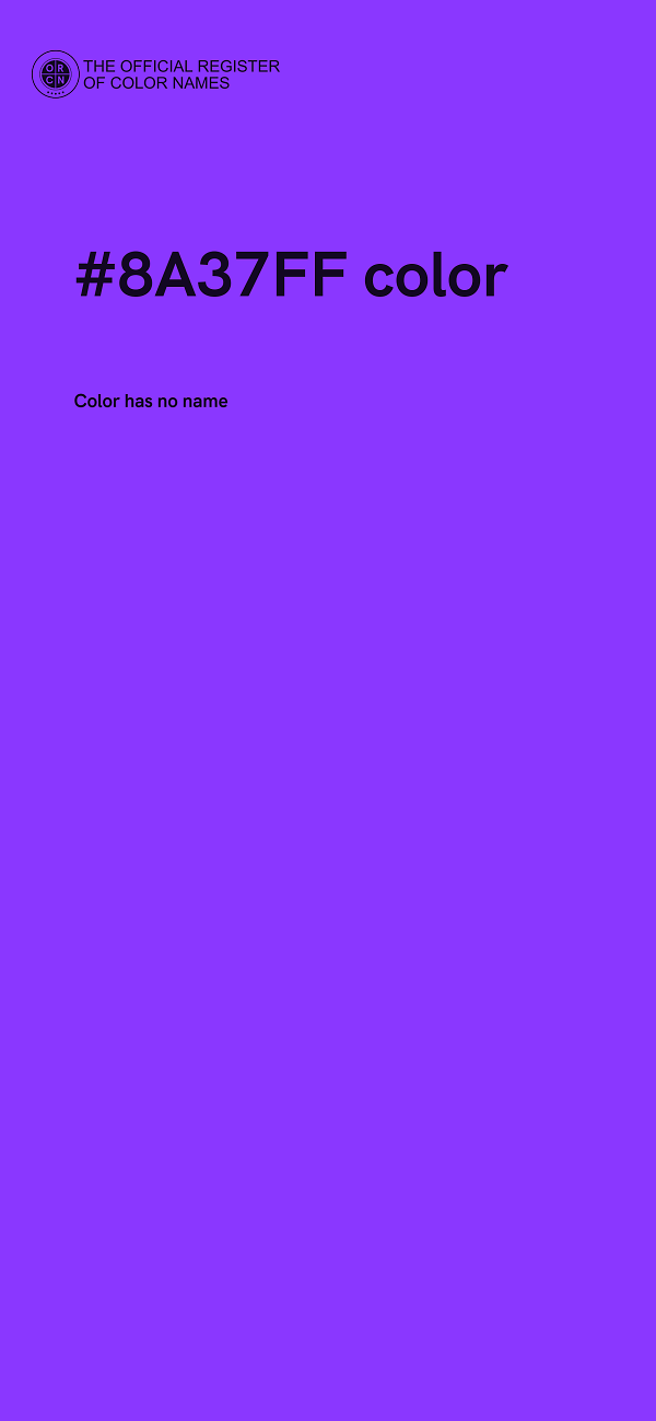 #8A37FF color image