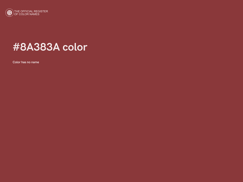 #8A383A color image