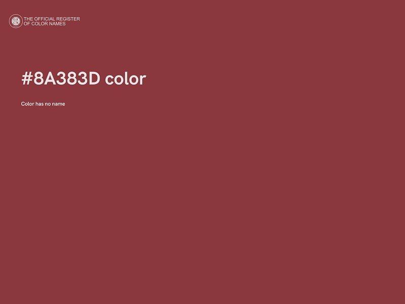 #8A383D color image