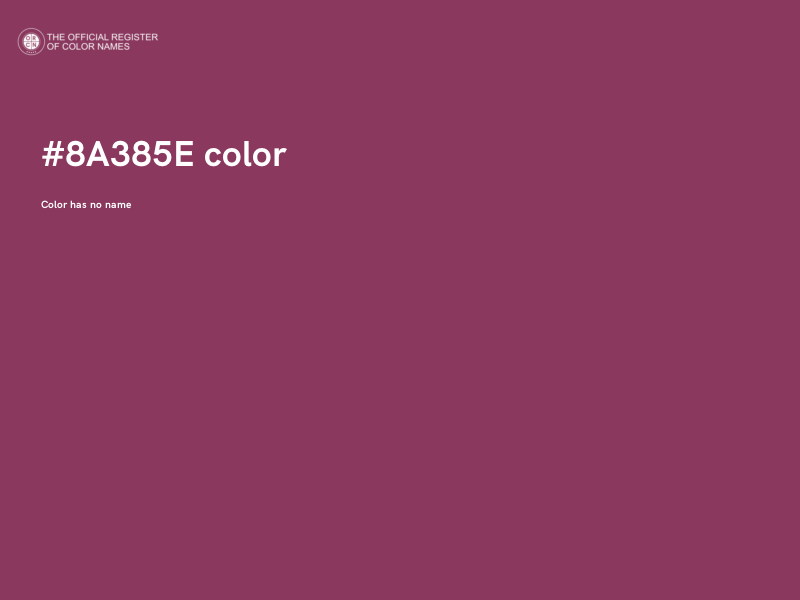 #8A385E color image