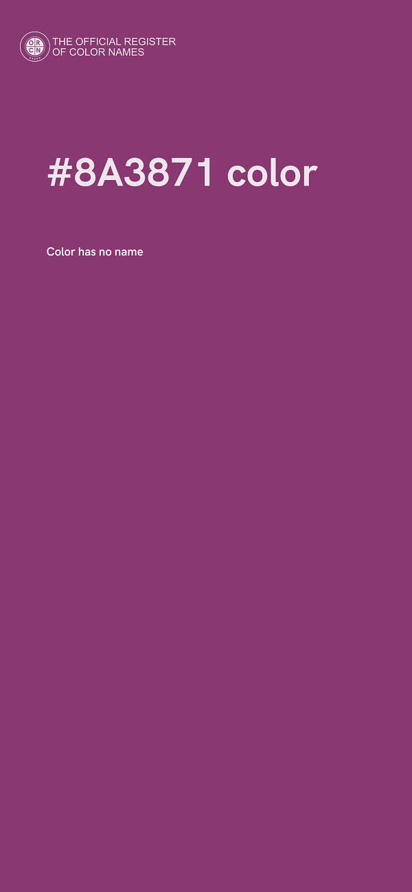 #8A3871 color image