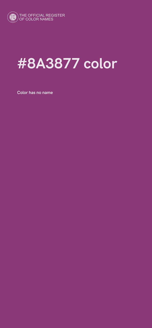 #8A3877 color image