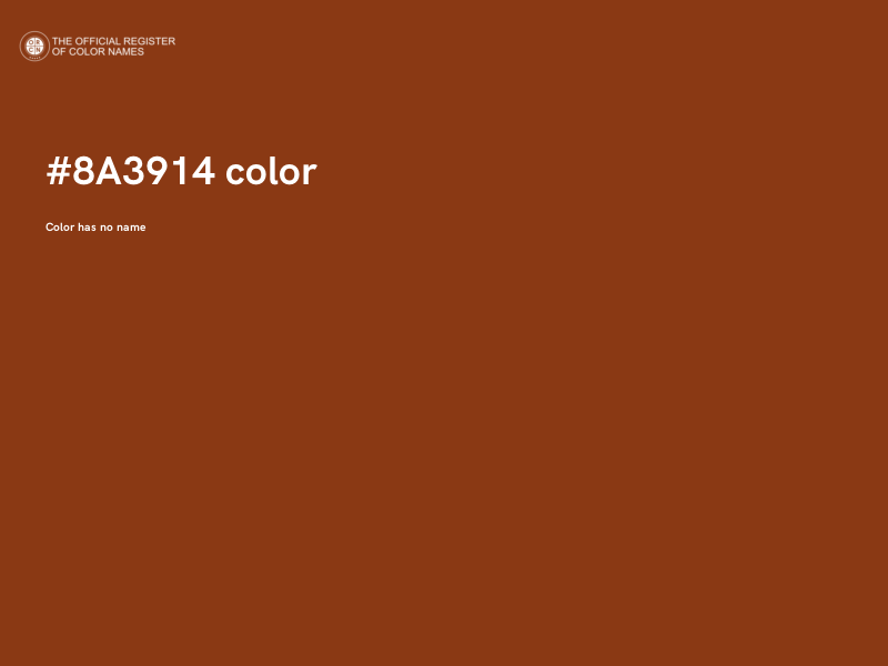 #8A3914 color image