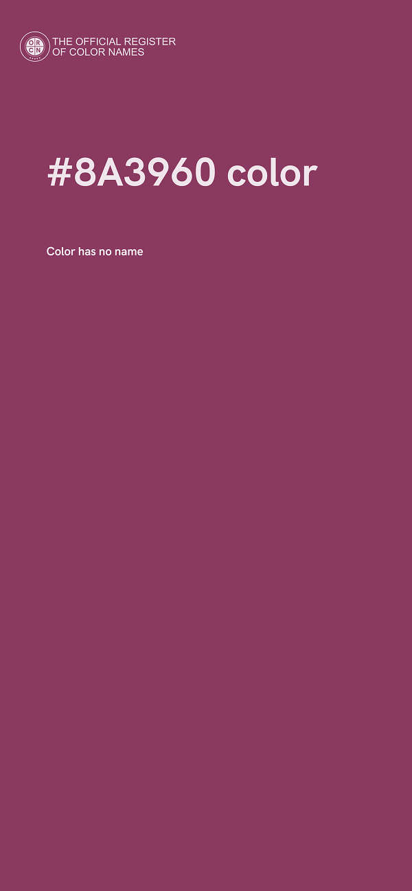 #8A3960 color image