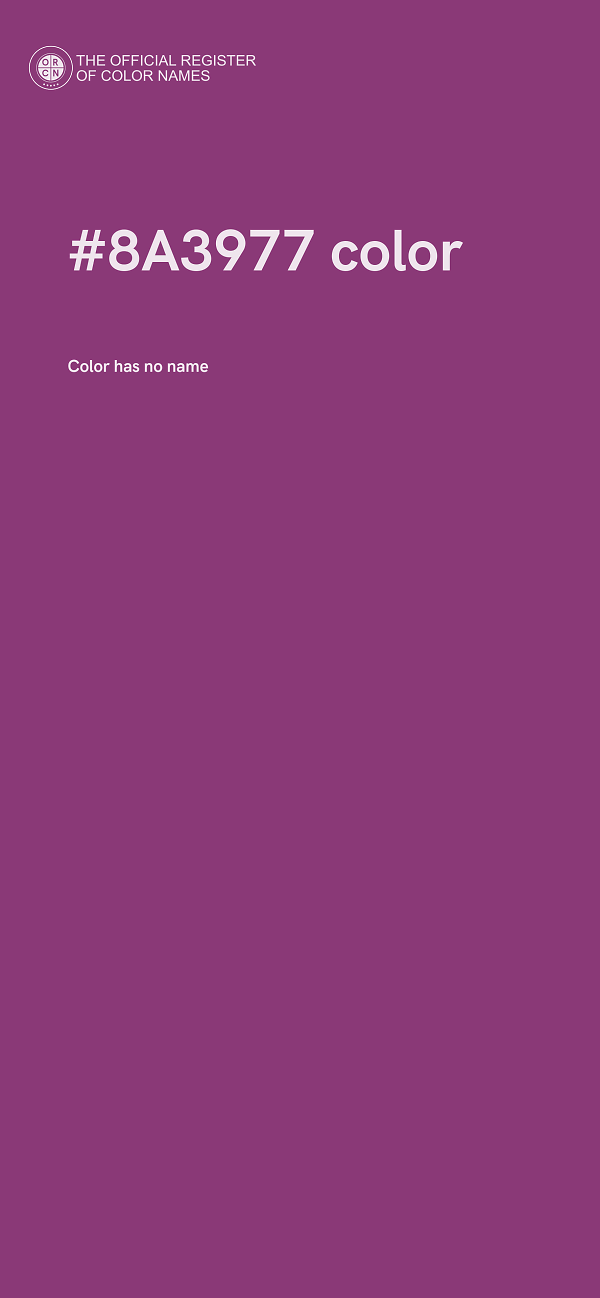 #8A3977 color image