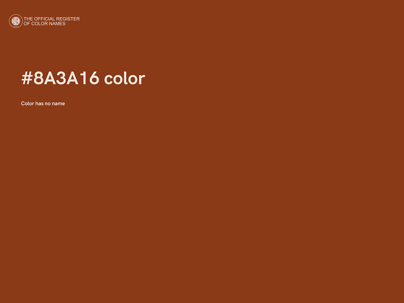 #8A3A16 color image