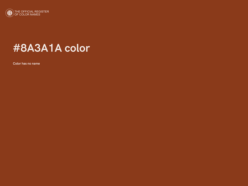 #8A3A1A color image