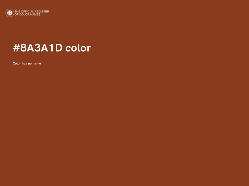 #8A3A1D color image