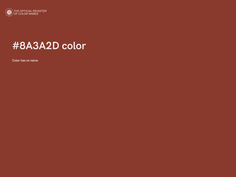 #8A3A2D color image