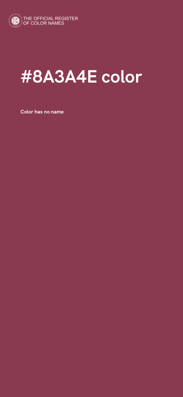 #8A3A4E color image