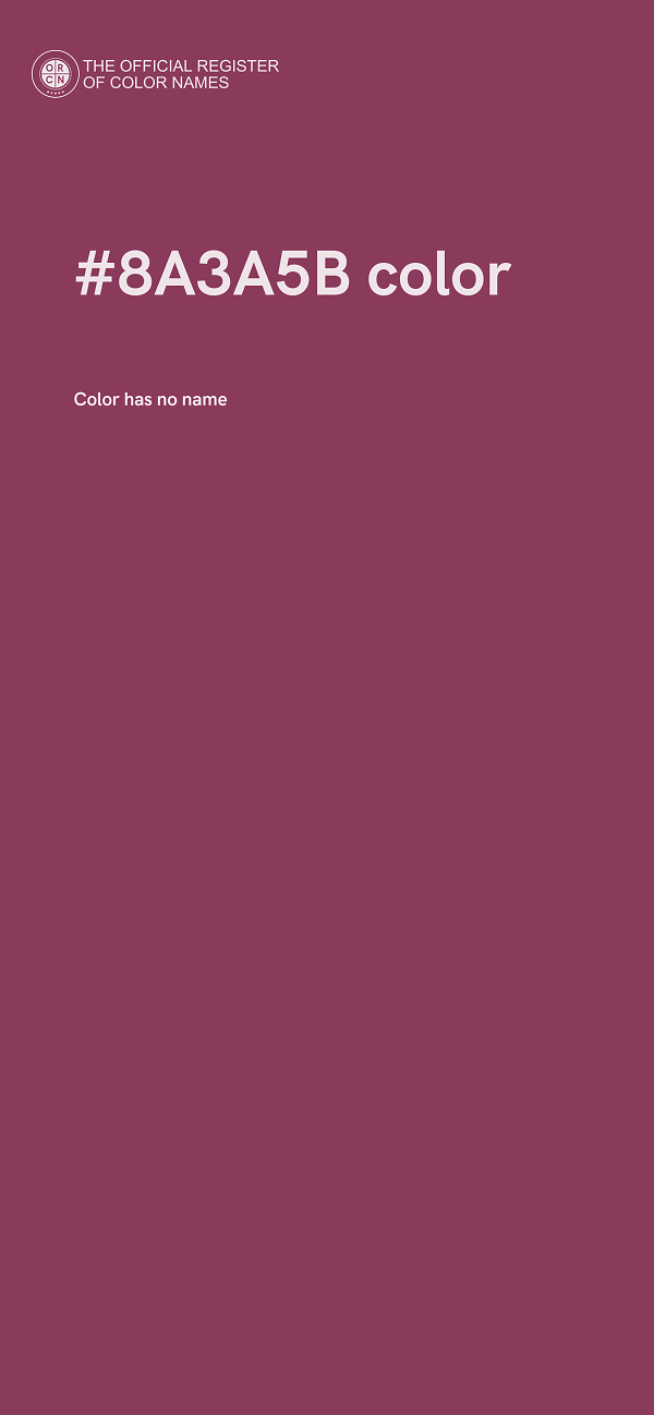 #8A3A5B color image