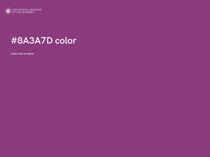 #8A3A7D color image