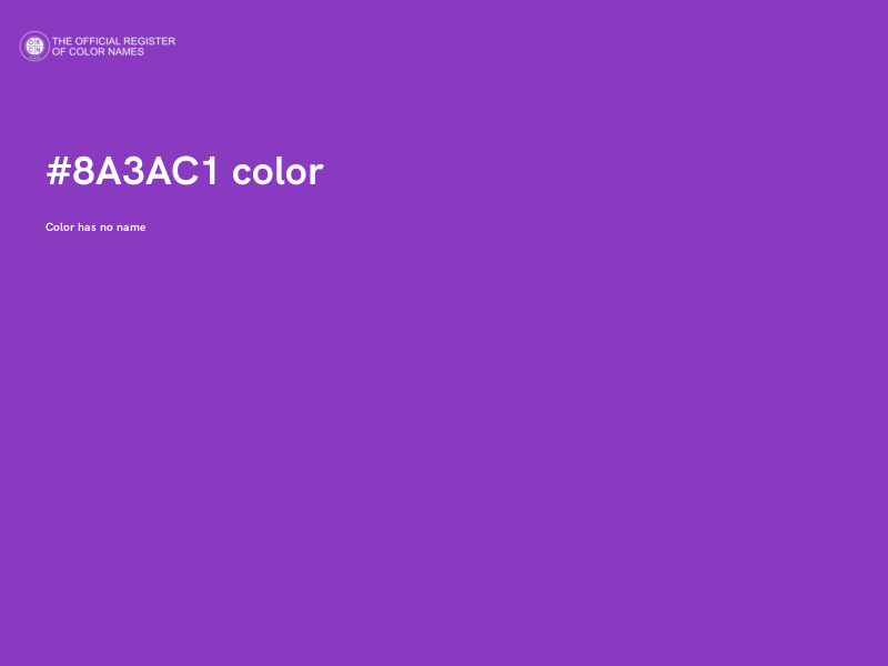 #8A3AC1 color image