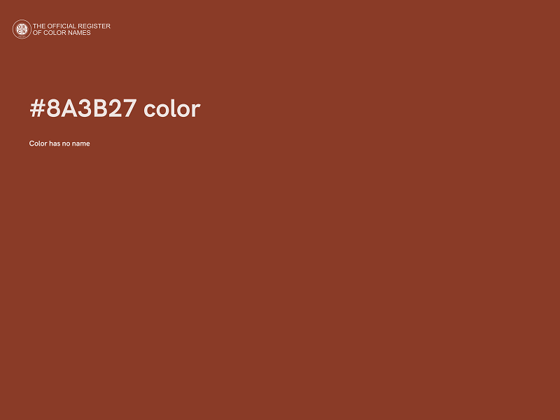 #8A3B27 color image