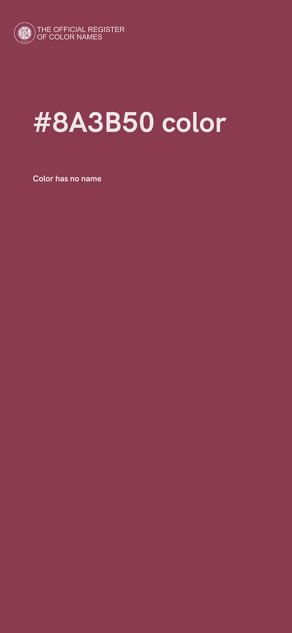 #8A3B50 color image