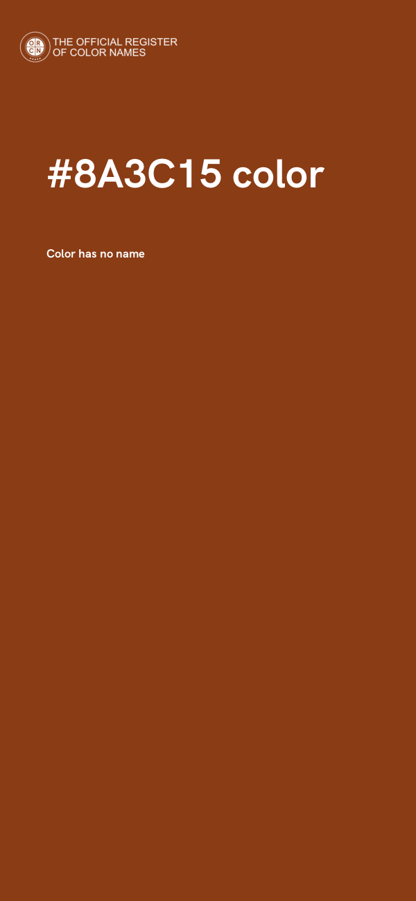 #8A3C15 color image