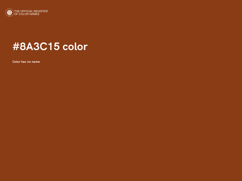 #8A3C15 color image