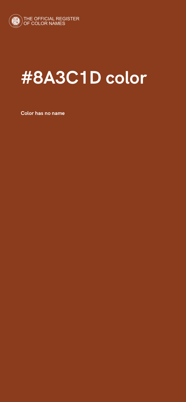 #8A3C1D color image
